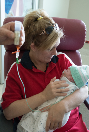 Holding during tube feed